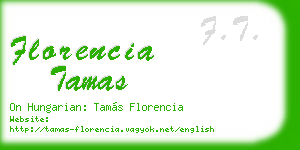 florencia tamas business card