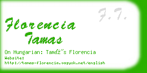 florencia tamas business card